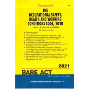 Commercial's Occupational Safety, Health and Working Conditions Code, 2020 Bare Act